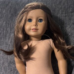 American Girl Brunette Doll with Blue Eyes & Freckles